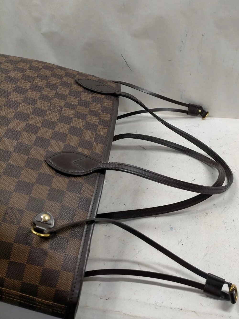 Authentic Louis Vuitton Neverfull MM Damier Ebene Tote Brown LV Shoulder Bag - Picture 6 of 16